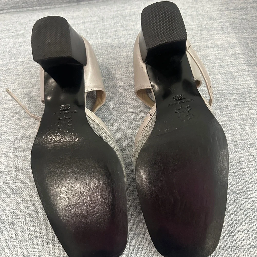 Valentino Gray Square Toe Heels - Size 36.5 - Picture 7 of 9